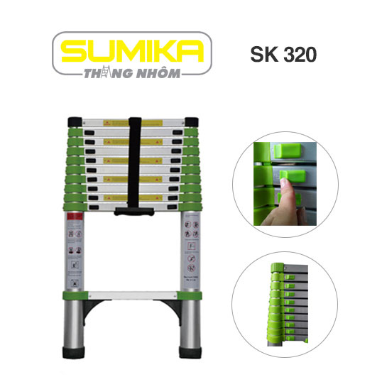 Thang rút đơn Sumika SK320 Cao max 3,2m (New 2017)