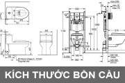 Kích thước các loại bồn cầu thông dụng hiện nay