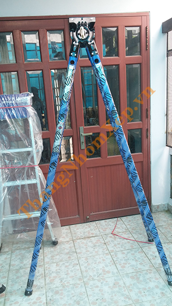 Thang sắt chữ A giá rẻ TS30 có mâm đen