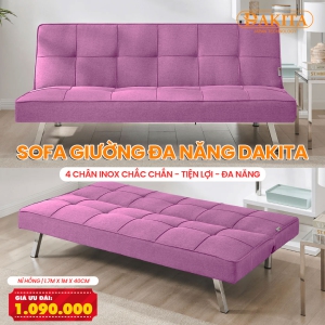 [Rẻ Như Cho – Màu Nỉ Hồng] Sofa Bed Giường Ngủ Cho Phòng Diện Tích Nhỏ