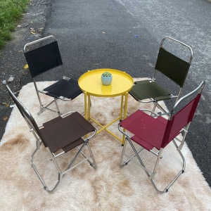 Ghế Lưới Cafe Inox Lưng Thấp - Ghế Câu Cá - Ghế Du Lịch Đủ Màu