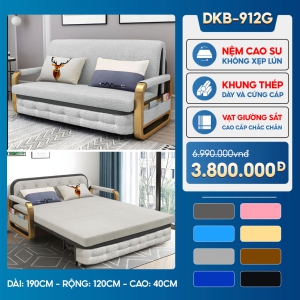 [ Rộng 128cm - Màu Vàng ] Sofa Giường DAKITA DKB - 912G. Rộng 1M2 - Nệm Tốt - Không Lún.
