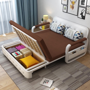 [ KHUNG THÉP DÀY – ĐỘC QUYỀN NỆM XƠ DỪA KHÔNG LÚN ] Ghế Sofa Giường DAKITA DKB Có hộc tủ – Nằm Thẳng Lưng