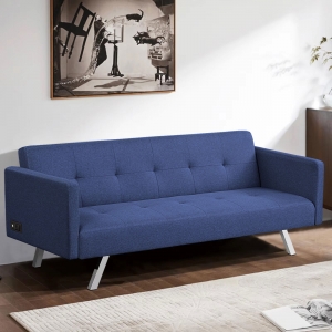 SOFA BED DAKITA MÀU XANH ĐẬM CÓ TAY VỊN [HÀNG CAO CẤP- ĐỔI MỚI 90 NGÀY - GIÁ TẠI KHO]