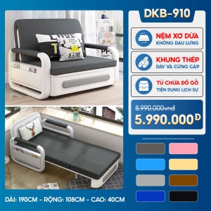 [Rộng 108cm] Sofa Giường DAKITA DKB - 910 Đầy Đủ Màu Sắc Có Hộc Tủ - Nệm Xơ Dừa Cao Cấp