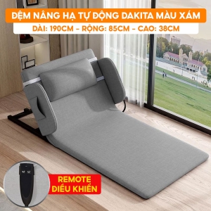[Rộng 85cm] Đệm Bệt Tựa Lưng Nâng Hạ Tự Động DAKITA - Màu Xám