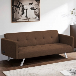 SOFA BED DAKITA MÀU NÂU CAO CẤP CÓ TAY VỊN [HÀNG CAO CẤP- ĐỔI MỚI 90 NGÀY - GIÁ GỐC TẠI KHO]