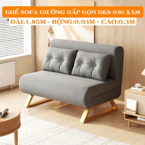 [Rộng 93cm] Ghế Sofa Giường Đa Năng DAKITA DKS-930 Xám.
