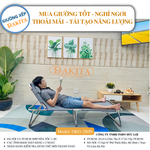 Giường Xếp Đa Năng Cao Cấp DAKITA DKG-280N [Khung Inox vải lưới rộng 80cm]