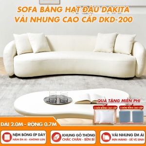 [Rộng 200cm] Sofa Băng Hạt Đậu DAKITA DKD-200 – Vải Nhung Mềm Thoáng Mát