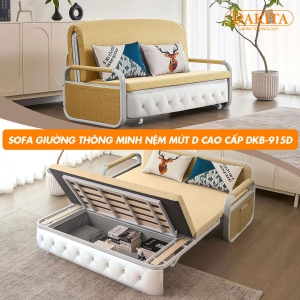 [Rộng 1.58m – Nệm Mút D Cao Cấp] Sofa Giường DAKITA DKB-915D – Êm Ái – Hộc Tủ Gỗ