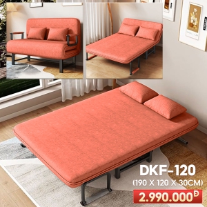 [Rộng 120cm] Giường Ngủ Thành Ghế DAKITA DKF-120 - Màu Cam