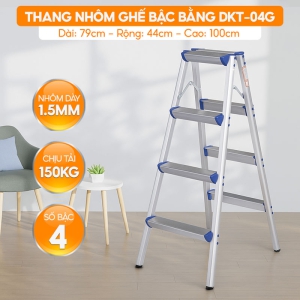 Thang Nhôm Ghế Đa Năng Gia Đình DKT-04G – Chữ A – 1M