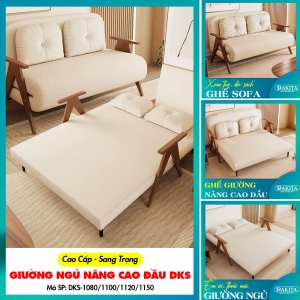 [Cao Cấp - Sang Trọng]. Giường Ngủ Thành Ghế Nâng Cao Đầu DAKITA DKS
