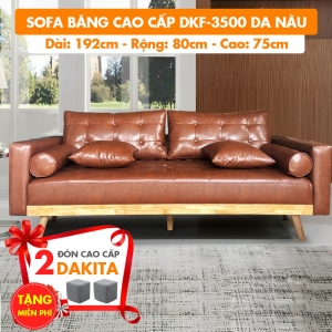 Sofa Băng Cao Cấp Xuất Khẩu DKF-3500 MÀU DA NÂU