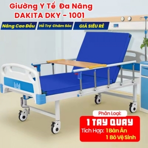 [NÂNG CAO ĐẦU – GIÁ RẺ]. Giường Y Tế Đa Năng DAKITA 1/2/3/4 Tay Quay DKY
