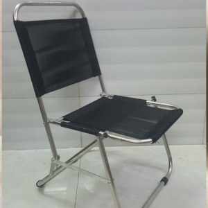 Ghế Lưới Cafe Inox Lưng Thấp - Ghế Câu Cá - Ghế Du Lịch