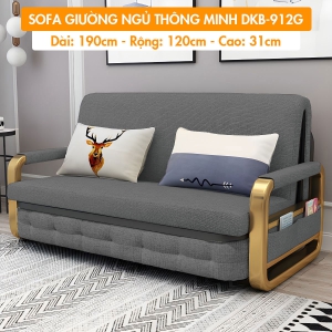 [ MÀU VÀNG GOLD SANG TRỌNG]. Sofa Giường DAKITA DKB - 912G. Rộng 1M2 - Nệm Tốt - Không Lún.