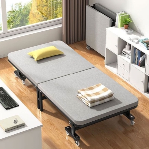 [KHUNG THÉP DÀY - NỆM ÊM - CÓ BÁNH XE] Giường Ngủ Có Nệm Gấp 2 Đoạn Dakita DKN