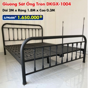 [Rộng 1.8m] Giường Sắt Ống Tròn DAKITA DKGX-1004 Đen