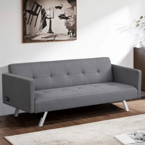 SOFA BED DAKITA MÀU XÁM  CÓ TAY VỊN [ SANG TRỌNG - HÀNG CAO CẤP- ĐỔI MỚI 30 NGÀY ]