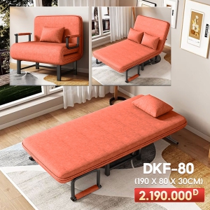 [Rộng 80cm] Giường Ngủ thành ghế DAKITA DKF-80 - Màu Cam