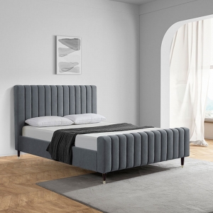 [Nhiều màu sắc] Giường Ngủ Hiện Đại Khung Gỗ Bọc Nệm Vải Nhung DKB-8001