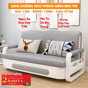 [Rộng 108cm] Sofa Giường DAKITA DKB - 910 Đầy Đủ Màu Sắc Có Hộc Tủ - Nệm Xơ Dừa Cao Cấp