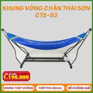 Khung võng xếp Chấn Thái Sơn vuông sơn tĩnh điện CTS03