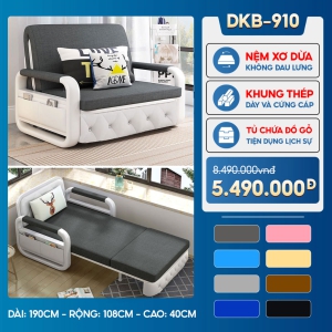 [Rộng 108cm] Sofa Giường DAKITA DKB - 910 Đầy Đủ Màu Sắc Có Hộc Tủ - Nệm Xơ Dừa Cao Cấp