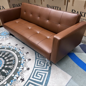 SOFA BED DAKITA MÀU NÂU SIMILI  CÓ TAY VỊN [ SANG TRỌNG - GIÁ TẠI KHO- ĐỔI MỚI 30 NGÀY ]