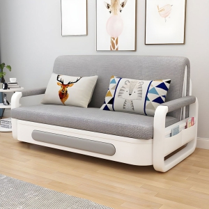Ghế Sofa Giường DAKITA DKB-910-Xám Có hộc tủ - Giường Ngủ Thông Minh Gấp Thành Sofa [ Vải thoáng mát]