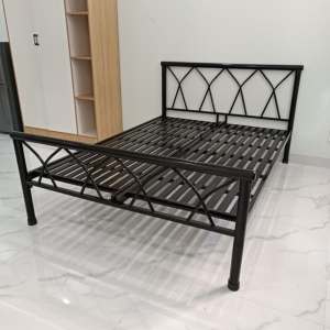 [Nhiều Kích Thước] Giường Sắt Kiểu Cách Điệu DAKITA Màu Đen Và Trắng