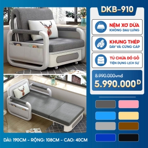 [Rộng 108cm] Sofa Giường DAKITA DKB - 910 Đầy Đủ Màu Sắc Có Hộc Tủ - Nệm Xơ Dừa Cao Cấp