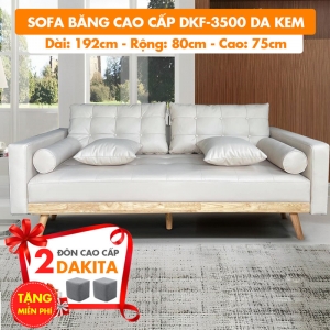 Sofa Băng Cao Cấp Xuất Khẩu DKF-3500 MÀU DA KEM