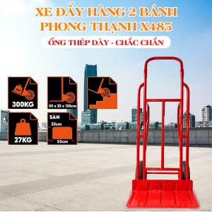 Xe Đẩy Hàng 2 Bánh Phong Thạnh X485 Tải 300kg