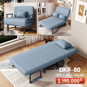 [Rộng 80cm] Giường Ngủ Thành Ghế DAKITA DKF-80- Màu Xám Khói