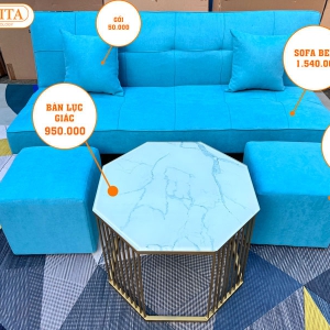 BÀN ĐÁ SOFA HÌNH TRỤ LỤC GIÁC MẶT KÍNH CƯỜNG LỰC SIÊU BỀN [HÀNG CAO CẤP- ĐỔI MỚI 90 NGÀY]