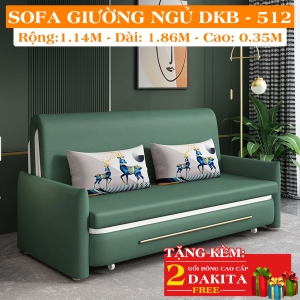 Ghế Sofa Giường DAKITA DKB-512 Có hộc tủ - Vải PU- Giường Ngủ Thông Minh Gấp Thành Sofa [ĐEP + SANG]