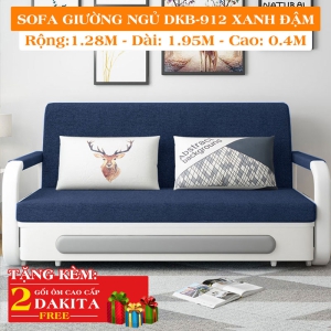 Ghế Sofa Giường DAKITA DKB-912-Xanh Đậm Có hộc tủ - Giường Ngủ Thông Minh Gấp Thành Sofa [ Vải thoáng mát]
