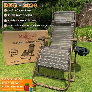 [Thép Dày Giá Rẻ[ Ghế Xếp Thư Giãn Cao Cấp DAKITA GOLD DKG-2026 [Lưới Tốt Ít Giãn]
