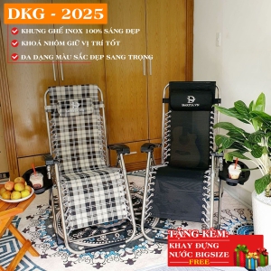 Ghế xếp thư giãn cao cấp khung Inox 100% DAKITA DKG-2025