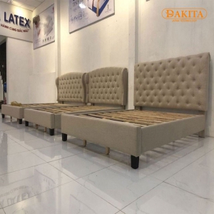 Giường Bọc Nệm Xuất Khẩu G07 MÀU TRẮNG [SANG TRỌNG - HIỆN ĐẠI]