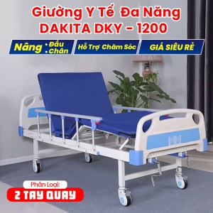 [NÂNG CAO ĐẦU VÀ CHÂN - GIÁ RẺ]. Giường Y Tế Đa Năng DAKITA 2 Tay Quay  DKY-1200