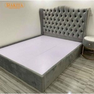 GIƯỜNG NGỦ BỌC NỆM HIỆN ĐẠI DKN-G09 MÀU XÁM NHUNG [CAO CẤP - HIỆN ĐẠI- SANG TRỌNG]