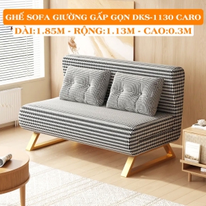 Ghế Sofa Giường Đa Năng DAKITA DKS-1130 Caro. [Chất Liệu Vải Nhung - Khung Thép Chịu Tải 400kg]