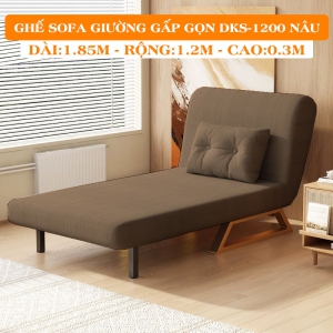 Ghế Sofa Giường Đa Năng DAKITA DKS-1200 Nâu. [Chất Liệu Vải Nhung - Khung Thép Chịu Tải 400kg]