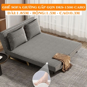 [Rộng 150cm] Ghế Sofa Giường Đa Năng DAKITA DKS-1500 Caro. [Chất Liệu Vải Nhung - Khung Thép Chịu Tải 400kg]