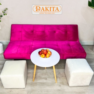 SOFA BED DAKITA MÀU HỒNG NHUNG [HÀNG CAO CẤP- ĐỔI MỚI 90 NGÀY ]