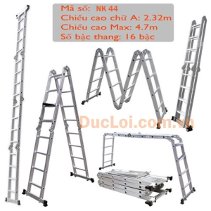 Thang Nhôm Gấp 4 Chân Thẳng NK44